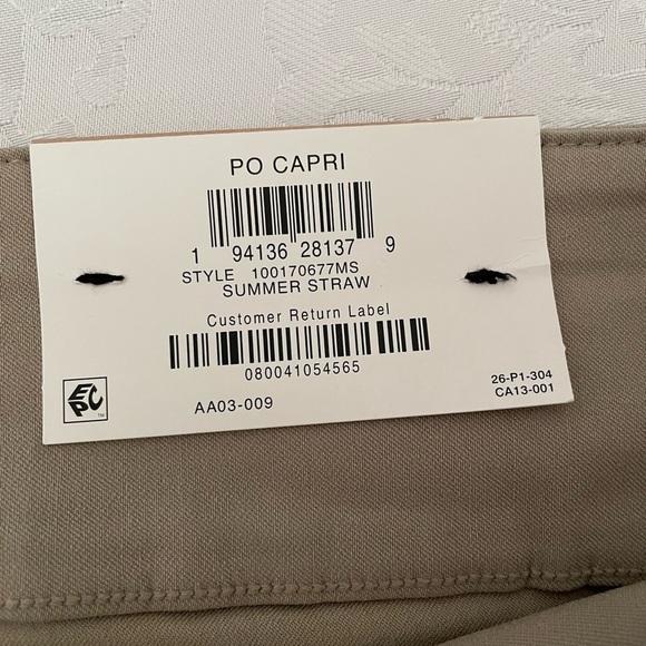 INC women’s Tommy control, skinny Capri tan mid rise size 12 Capri . Stretch - Picture 5 of 5